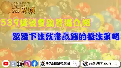 539開獎號碼查詢管道有哪些?認識下注就會贏錢的投注策略!