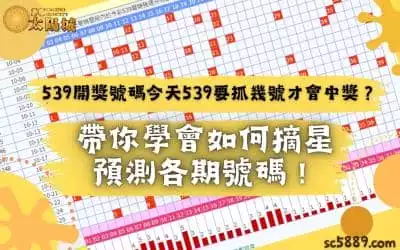 539開獎號碼今天539要抓幾號才會中獎？帶你學會如何摘星預測各期號碼！